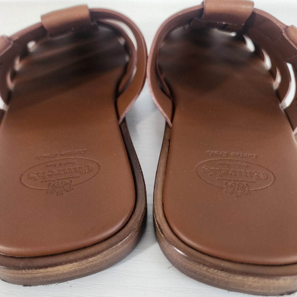 Church's Olivia Leather Fisherman Slide Sandals Brown EU 36.5 Italy summer‎ - Picture 7 of 13